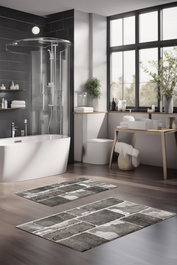 Mijölnir Juego de alfombrillas de baño CT-5178, 2 piezas, Multicolor